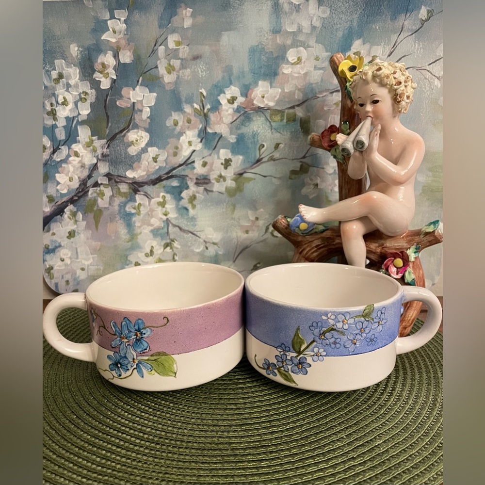Floral Ceramic Mugs Flower/Spring Pattern